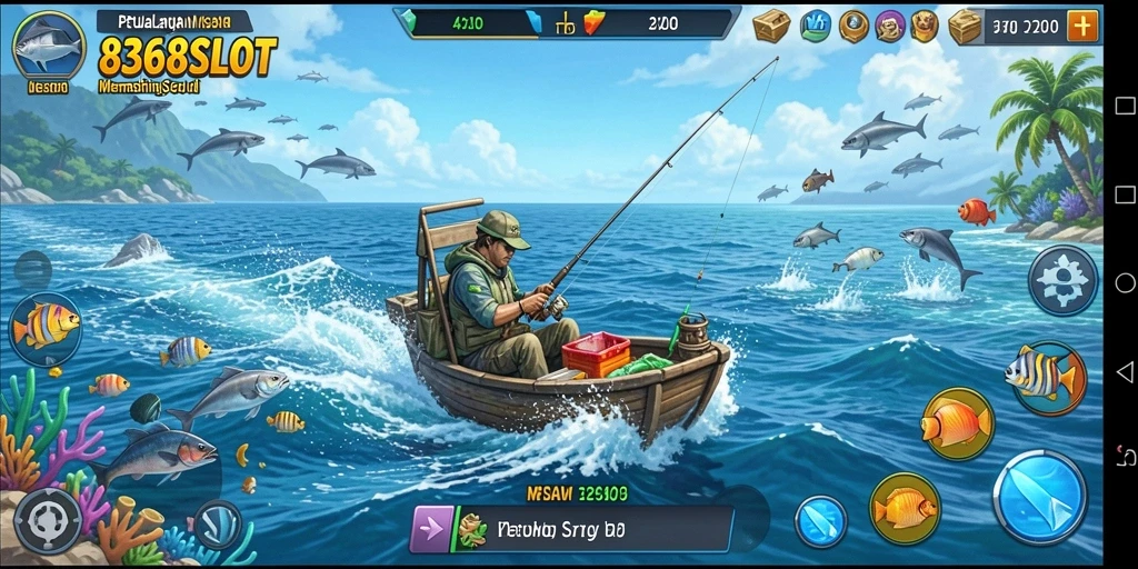 Gameplay seru 8368SLOT dengan aksi memancing yang mendebarkan.