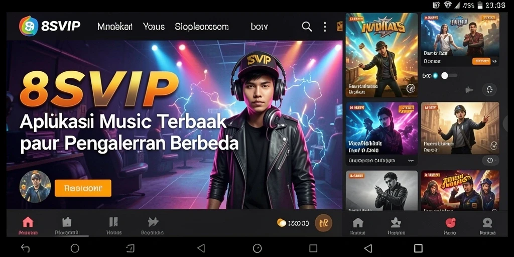Tampilan gameplay dari aplikasi musik 8SVIP yang interaktif.