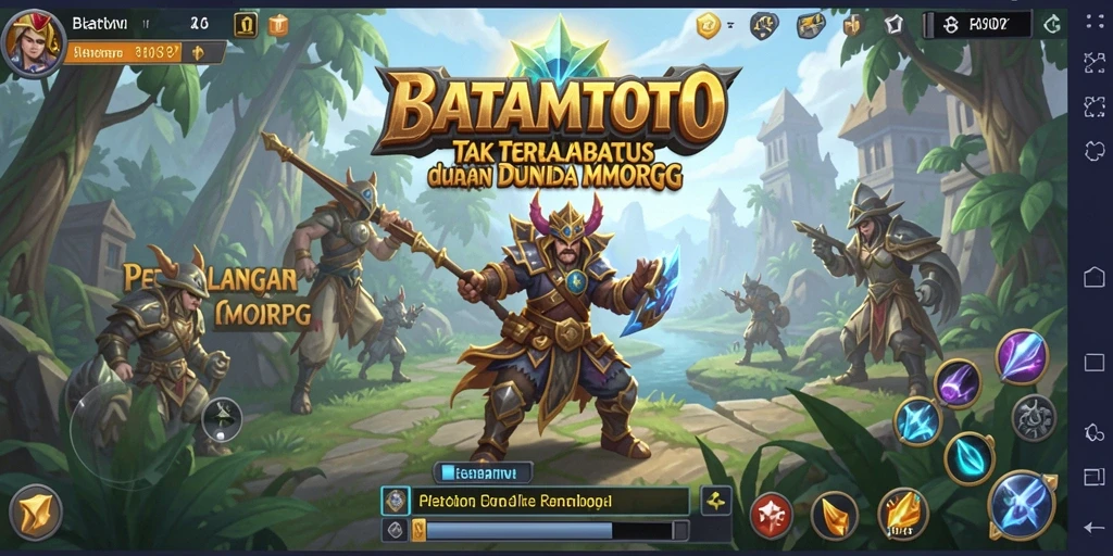 Tampilan seru dari gameplay <strong>BATAMTOTO</strong> dalam dunia MMORPG yang luas.