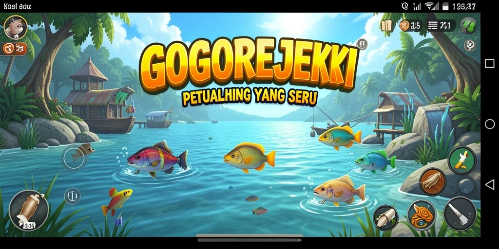 Tampilan gameplay seru saat menangkap ikan di GOGOREJEKI.